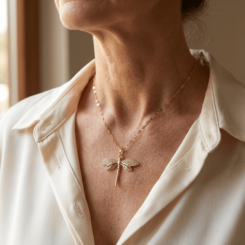 Crystal Dragonfly Necklace