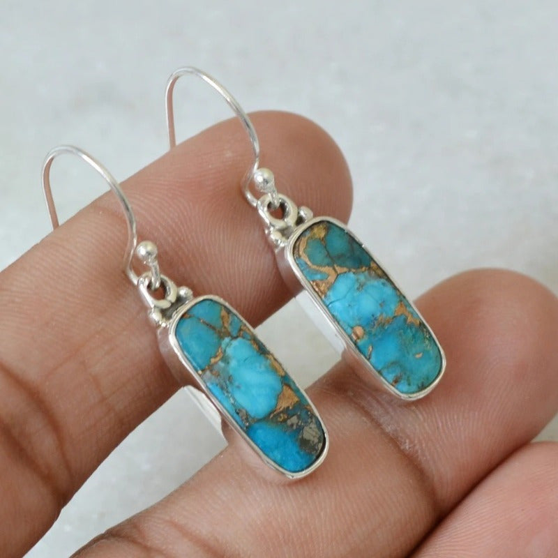 A Set Of Elegant Vintage Style Rectangular Earrings Featuring A Resin Inlay Daily Wear Parties Holidays And As Gifts For Weddings Or Anniversaries