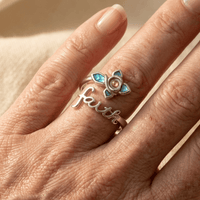 Ring - Wholesale 925 Sterling Silver Faith Cross Mustard Seed Abalone Shell A