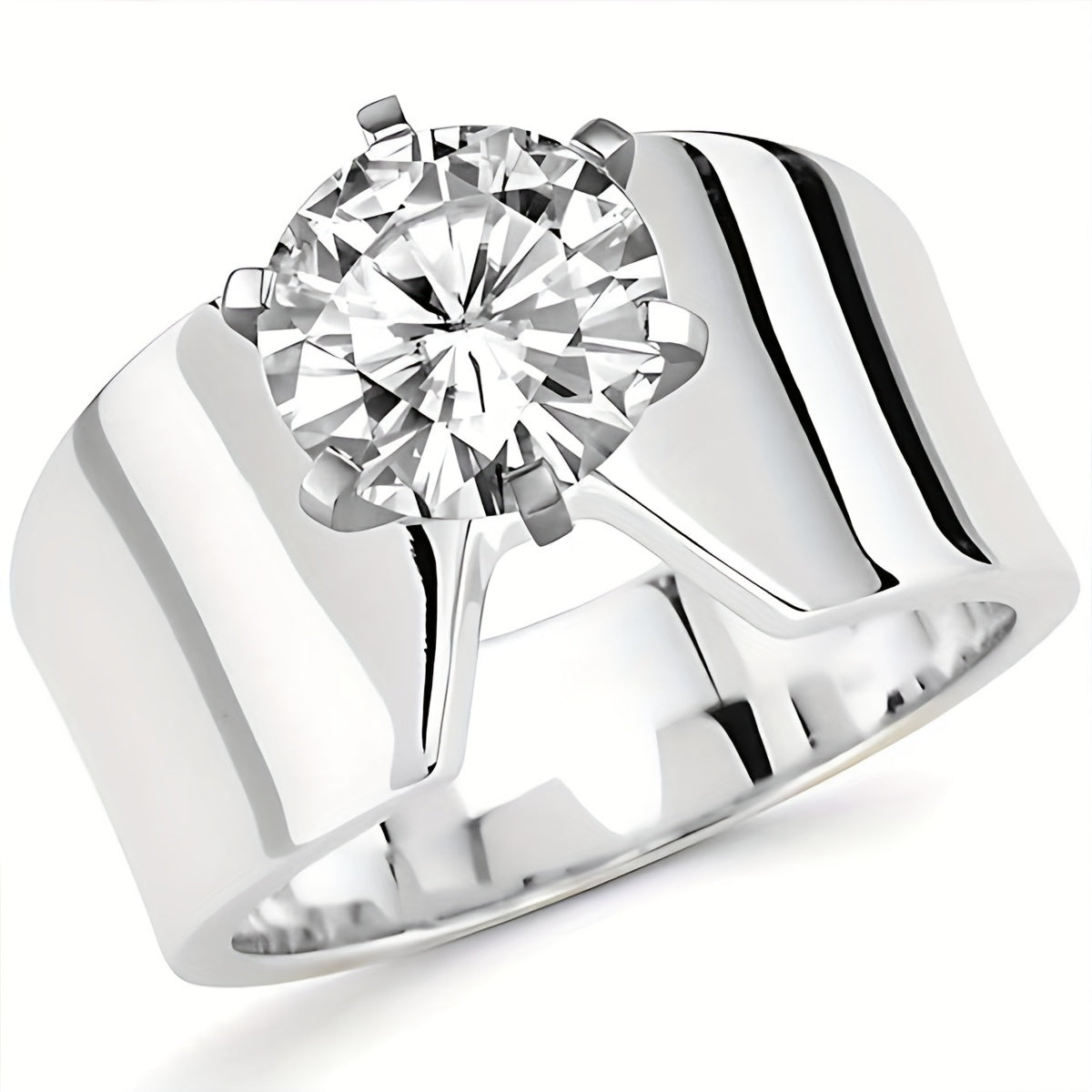 Bohemian Cubic Zirconia Wide Band Ring