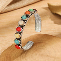 Vintage Style Multistone Turquoise Cuff Bracelet