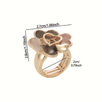 Bohemian Handmade Enamel Heart Shaped Gold Plated Rings
