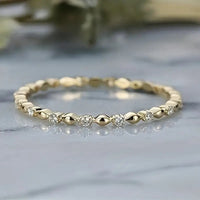 Classic Simple Zirconia Diamond Accent Gold Plated Ring