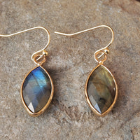 Vintage Style Labradorite Dangle Earrings