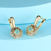 Turquoise Square Bezel Clip-On Earrings
