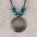 Blue beads with shallow Clat stripes