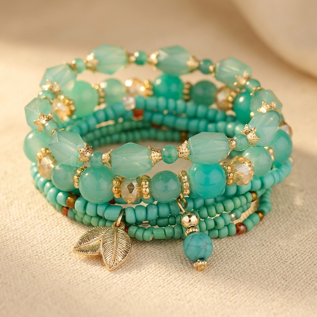Nl/4 Stuks Eenvoudige Boheemse String Hanger Heren Armband Set Vakantie Handgemaakte Sieraden Cadeau Vaderdag Cadeau