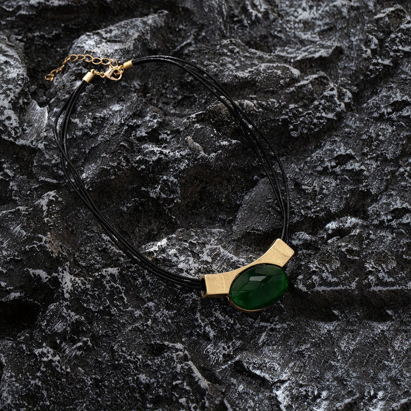 Elegant Bohemian Gemstone Gold Plated Necklace