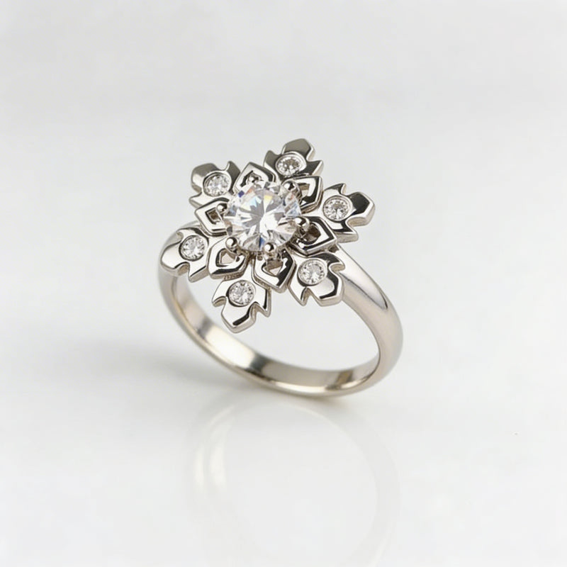 Elegant Minimalist Micro Paved Round Zirconia Ring
