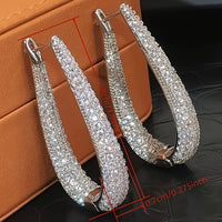 Elegant Cubic Synthetic Zirconia Hoop Earring