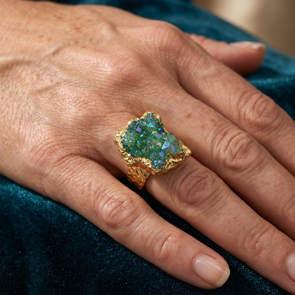 Jewelry - Nl/2 Stuks Klassieke Elegante Natuurlijke Cluster Koperen Oorbellen Irregulaire Vorm En Grootte Geschikt Voor Dagelijks Gebruik Cadeaus En Gelegenheden Een Tijdloze Bijdrage Aan Sieradenverzameling