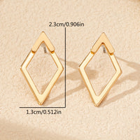 Geometric Gold Plated Cutout Earrings