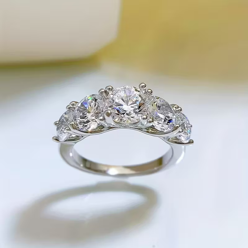 Engagement Gold Zirconia Ring
