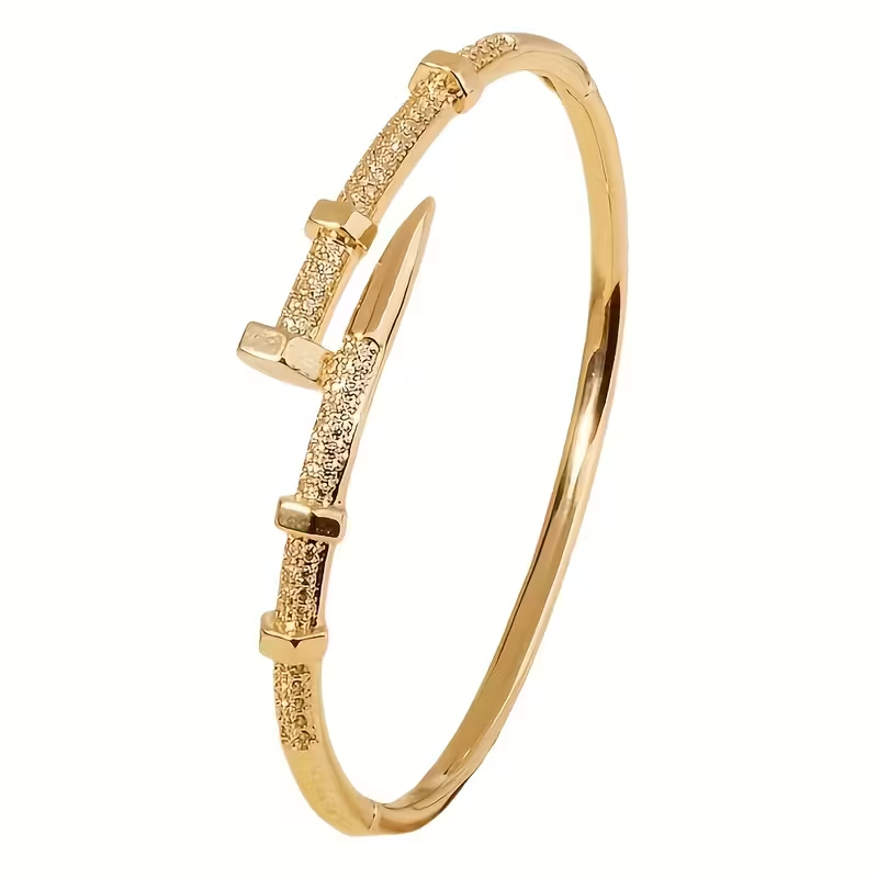 Adjustable Open Spark Gold Bracelet