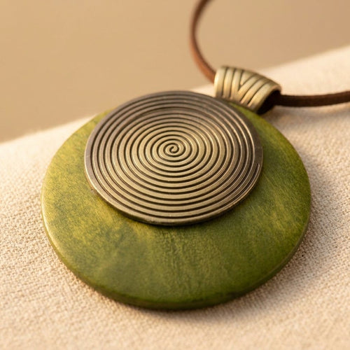 1 retro threaded pendant long necklace