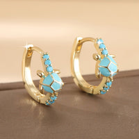 Turquoise Turtle Stud Earrings