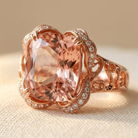 Vintage Kc Four Prong Oval Birthstone Wedding Ring