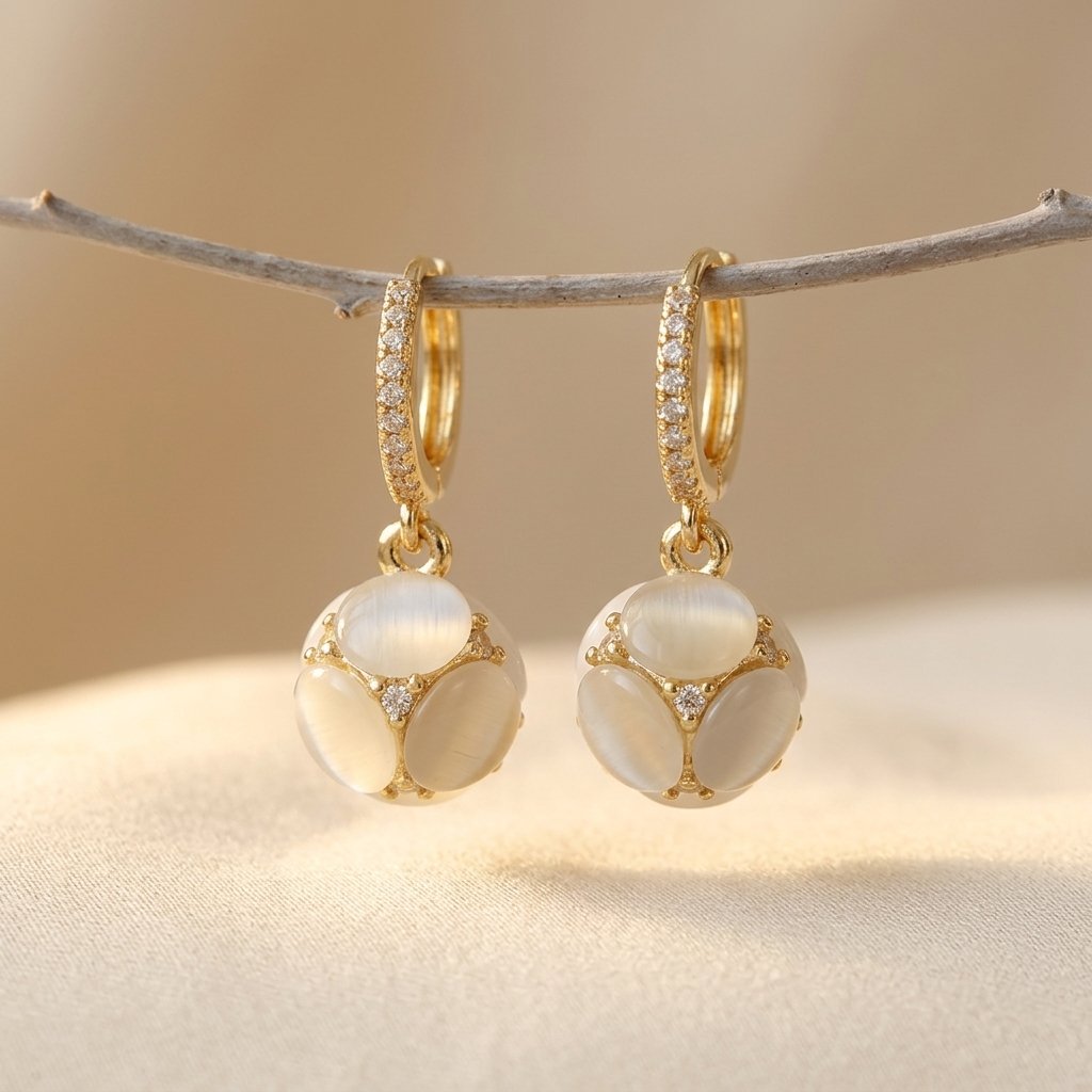 A Pair Elegant Minimalist Light Earrings