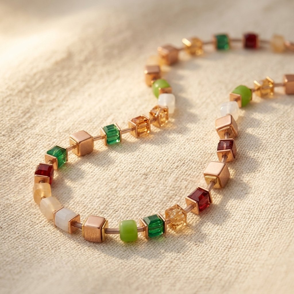 Bohemian Colorful Square Stone Beaded Necklace