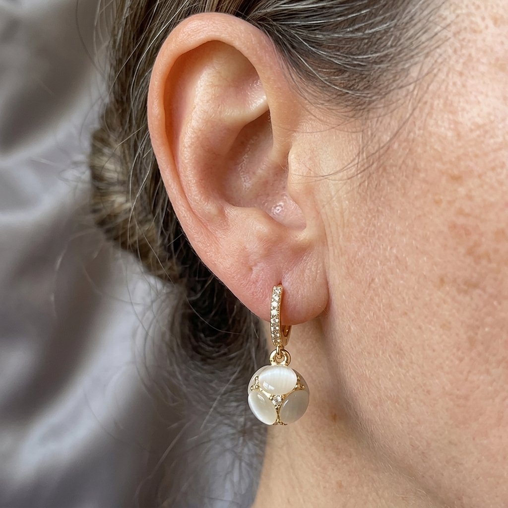 A Pair Elegant Minimalist Light Earrings