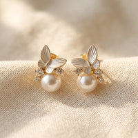 French Minimalist Glass Stud Earrings
