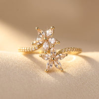 Zirconia Flower Ring