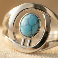 Elegant Minimalist Turquoise Plated Synthetic Ring