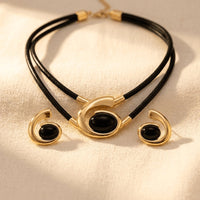 Bohemian Style Easy Geometric Necklace Bracelet Set Jewelry Set