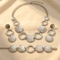 Bohemian Vintage Geometric Round Necklace And Bracelet Set Jewelry Set