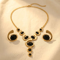 Gradient Shaped Y Necklace Set Jewelry Set