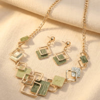 Boho Luxury Necklace Earrings Jewelry Set