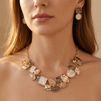 Alloy Enamel Geometric Jewelry Set