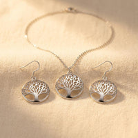 Round Pendant Circle Jewelry Set