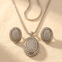 Copper Glass Geometric Jewelry Set