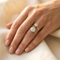 Vintage Golden Zirconia Earrings