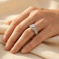 Luxury Wedding Ring Cubic Zirconia Micro Pave Ring