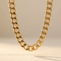 Golden Geometric Chain Necklace