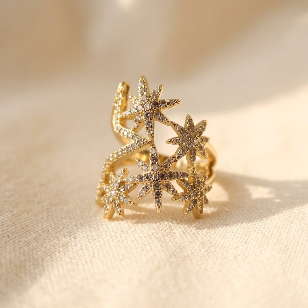 Elegant Vintage Geometric Gold Plated Ring
