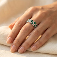 Vintage Gold Plated Green Zirconia Star Ring