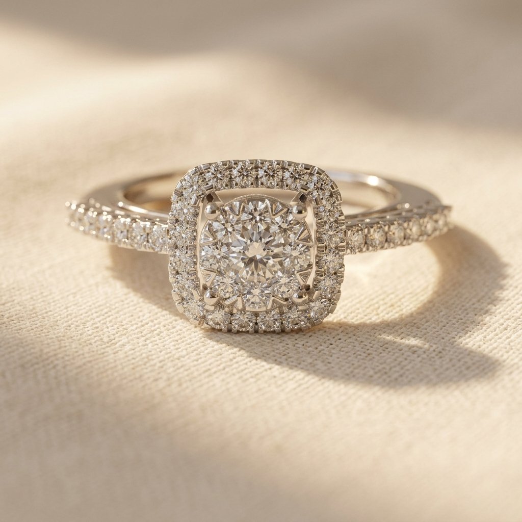 Elegant Vintage Square Cubic Zirconia Ring