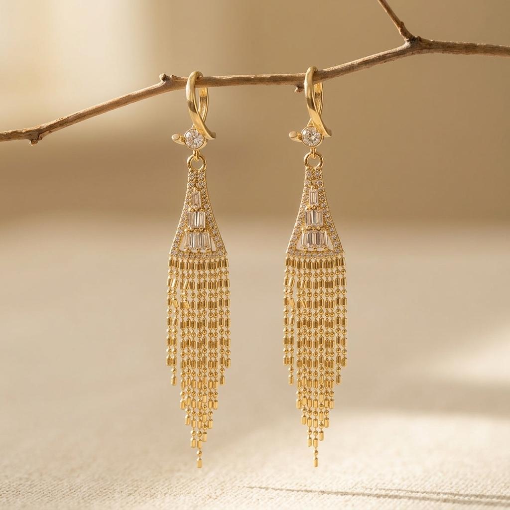 Vintage Antiqued Chandelier Drop Earrings Black Crystal