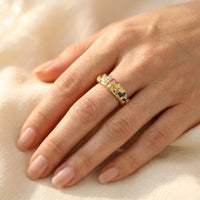 Vintage Gold Filigree Gemstone Ring