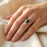 Vintage Rose Gold Filigree Oval Ring