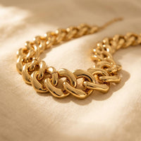 Golden Punk Geometric Chain Necklace