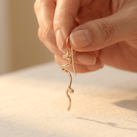 Artistic Twisted Gold Long Hanging Earrings