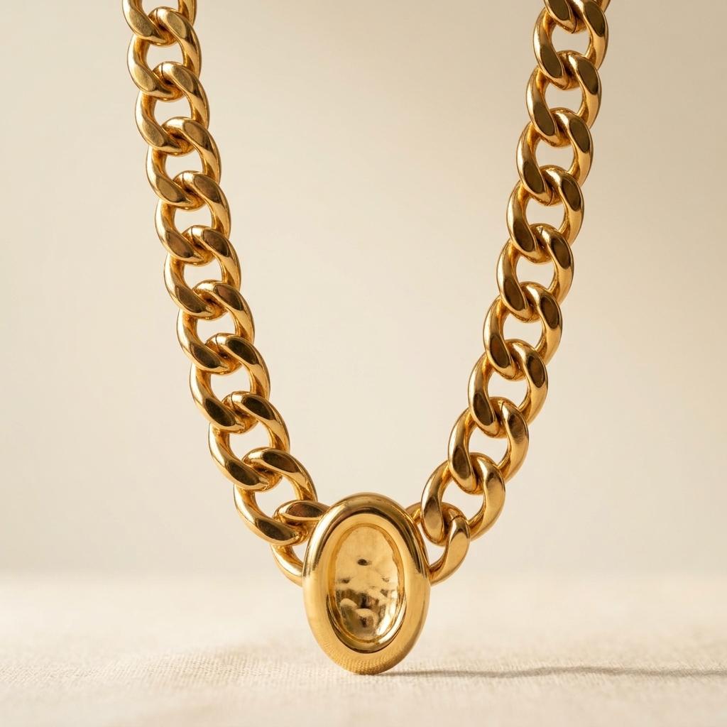 Chunky Golden Bead Layered Statement Necklace