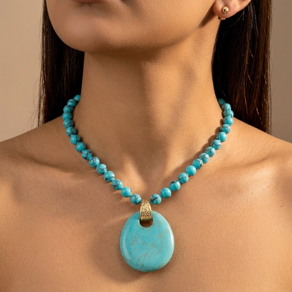 Boho Gold Filigree Turquoise Teardrop Earrings