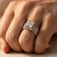 Elegant Cubic Zirconia Copper Engagement Ring