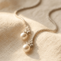 Elegant Sterling Silver Pearl Drop Necklace