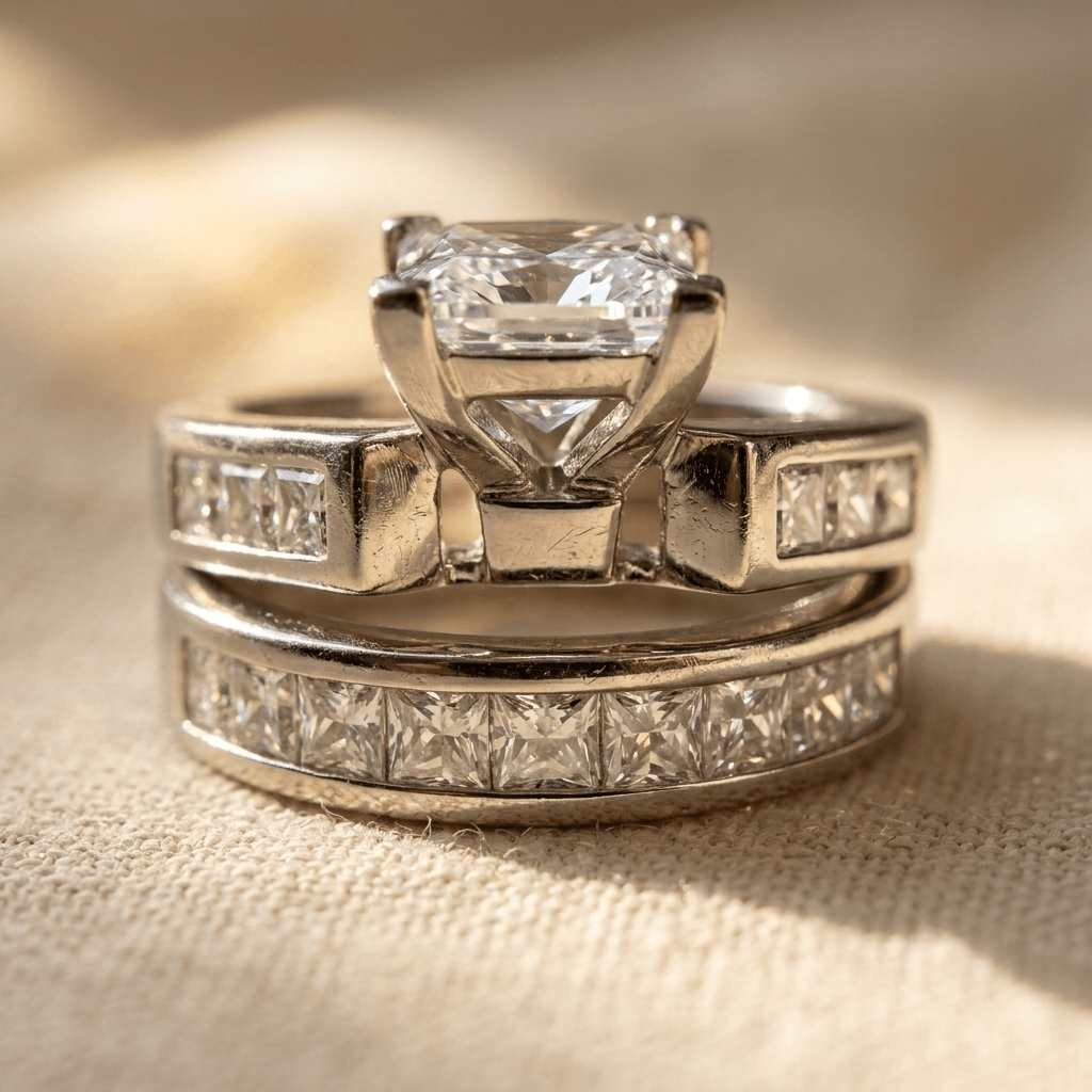 White Cubic Zirconia Silver Statement Ring